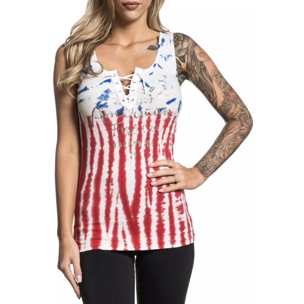 AMERICAN FIGHTER Women's T-Shirt TANK LA SIERRA - Picture 2 of 11